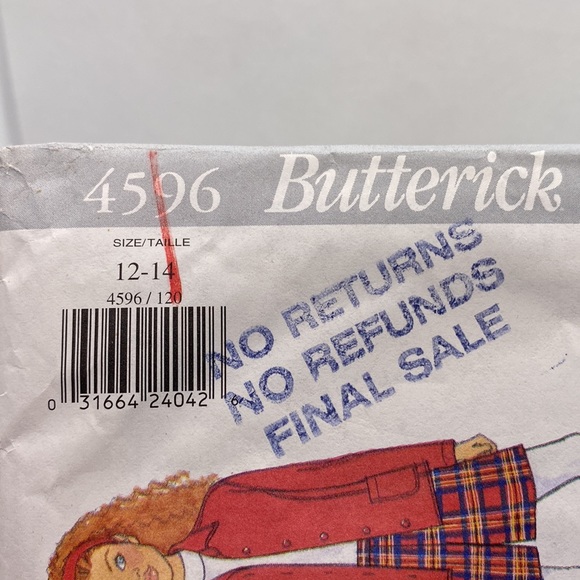 Butterick 4596 Girls Top Skirt Shorts & Pants Size 12-14 Uncut Sewing Pattern - Picture 4 of 13